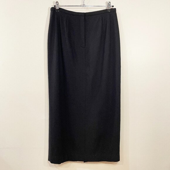 EUC Vintage 97% Wool Pencil Maxi Skirt Black Talbots 8-10 fit, Medium - Picture 1 of 7